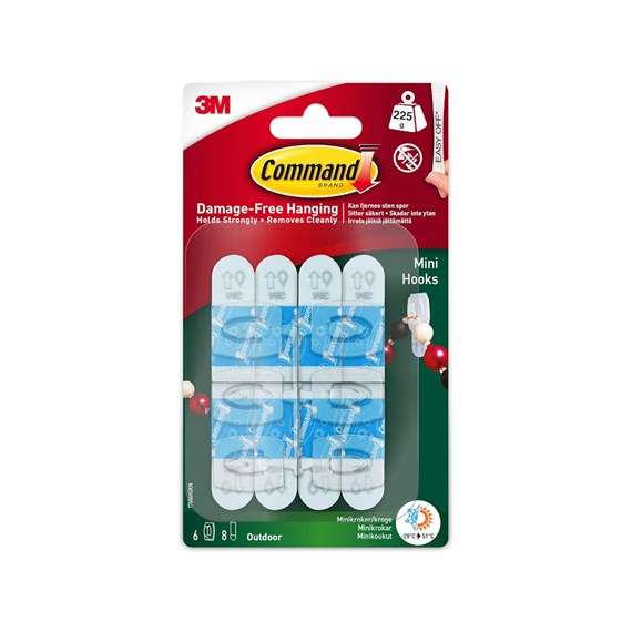 Command Mini Hooks with All-season Strips 17006H