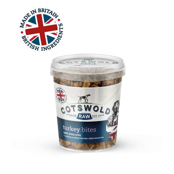 Cotswold Raw Turkey Bites Dog Treats 180g (BTR-TU-BIT-180)