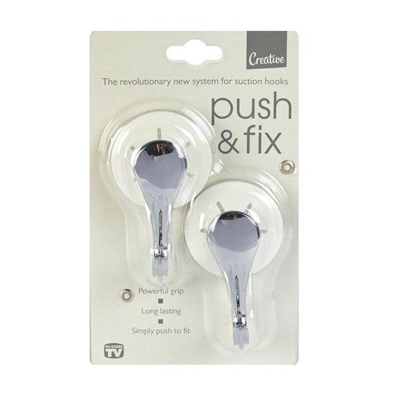 Creative Products Push and Fix Suction Cup Hooks (C7235)