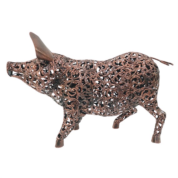 Creekwood Bronze Pig Garden Sculpture 61cm (47278)