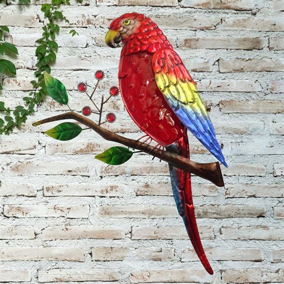 Creekwood Glass Wall Art Parrot 27x36cm (43016)