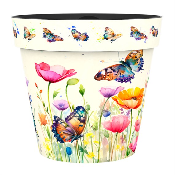Creekwood Zest Garden Pot Butterflies 22cm (8ZESTBT)