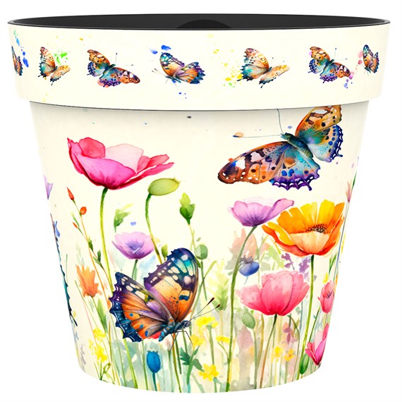 Creekwood Zest Garden Pot Butterflies 38cm (15ZESTBT)