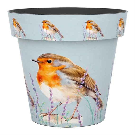 Creekwood Zest Garden Pot Robin 22cm (8ZESTRB)