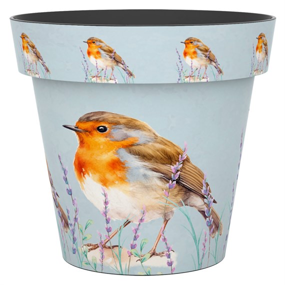 Creekwood Zest Garden Pot Robin 30cm (12ZESTRB)