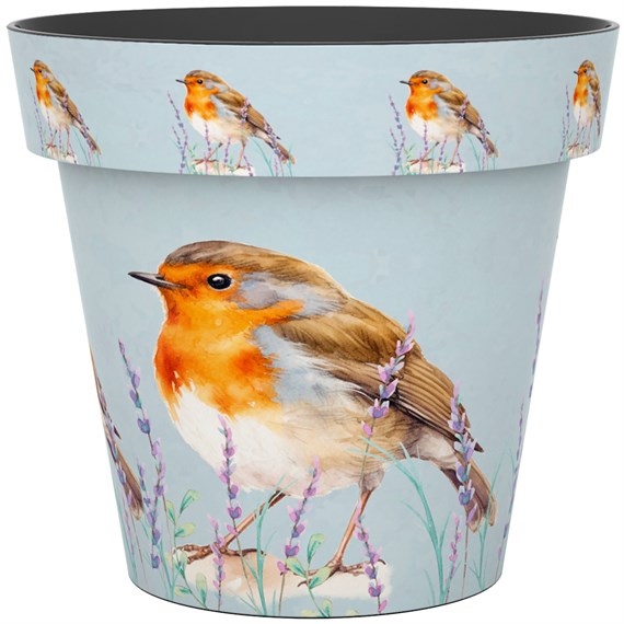 Creekwood Zest Garden Pot Robin 38cm (15ZESTRB)