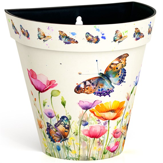 Creekwood Zest Garden Wall Pot Butterflies 25cm (ZESTWPBT)