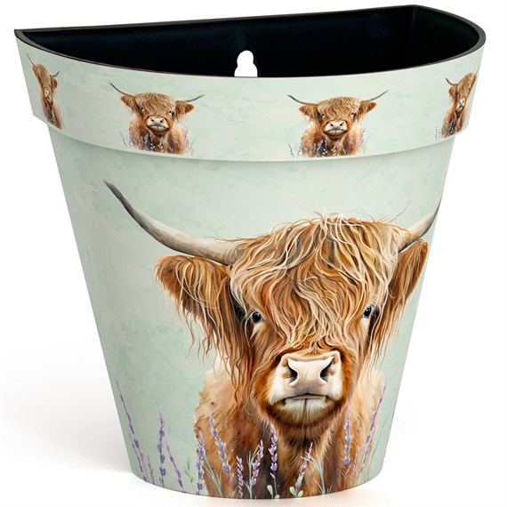 Creekwood Zest Garden Wall Pot Highland Cow 25cm (ZESTWPHC)