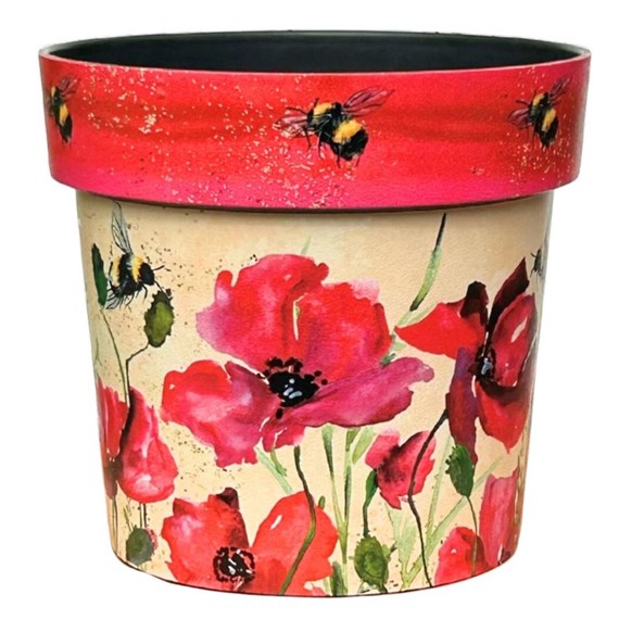 Creekwood Zest Pot Poppies & Bees 15cm (6ZESTPB)