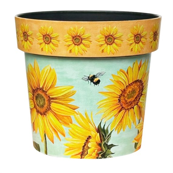 Creekwood Zest Pot Watercolor Sunflowers 15cm (6ZESTWF)