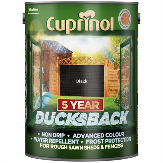 Cuprinol 5 Year Ducksback Paint - Black 5L (724922)
