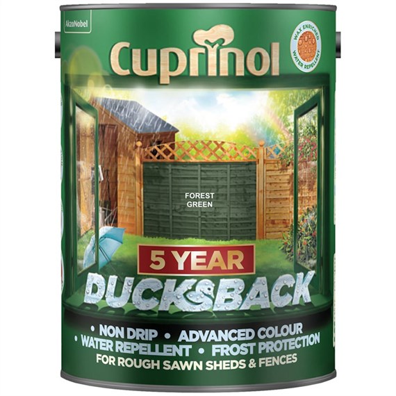 Cuprinol 5 Year Ducksback Paint - Forest Green 5L (219816)