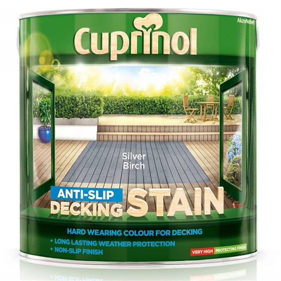 Cuprinol Anti-Slip Decking Stain - Silver Birch 2.5L (5122406)