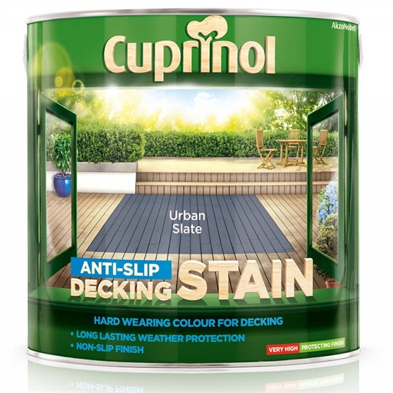 Cuprinol Anti-Slip Decking Stain - Urban Slate 2.5L (690156)