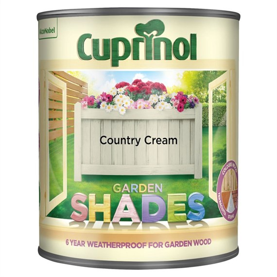 Cuprinol Garden Shades Paint - Country Cream 1L (5092588)