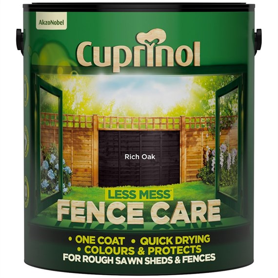 Cuprinol Less Mess Fence Care - Rich Oak 6L (5194070)