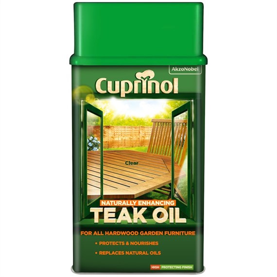 Cuprinol Naturally Enhancing Teak Oil - Clear 1L (5212362)