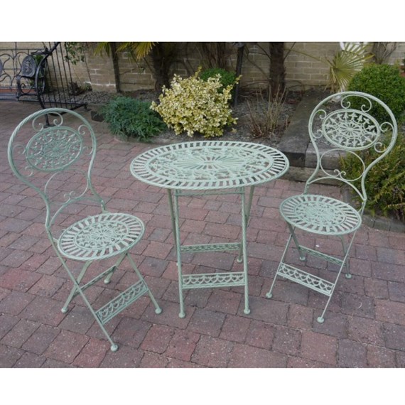 Dutch Imports Green Oval Outdoor Garden Furniture Bistro Set Green (1558)