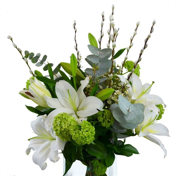 White Lily Handtied Bouquet Arrangement