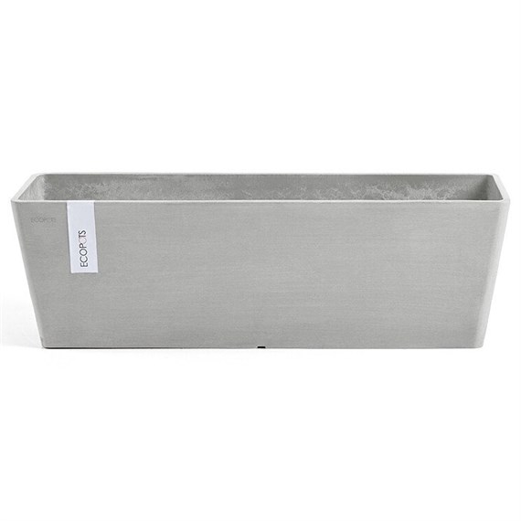 Ecopots Bruges Recycled Plastic Balcony Planter - White 55cm (BAL55W)