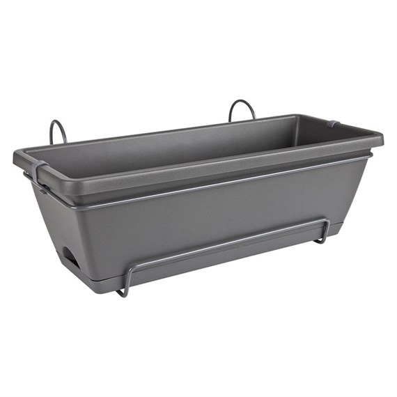 Elho Barcelona Trough All In 1 50cm Anthracite Plant Pot (5011805042500)