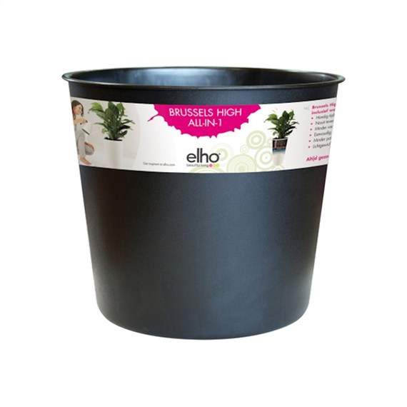 Elho Brussels Diamond High Easy Plant Pot Insert - 32cm - Living Black (8355563243301)