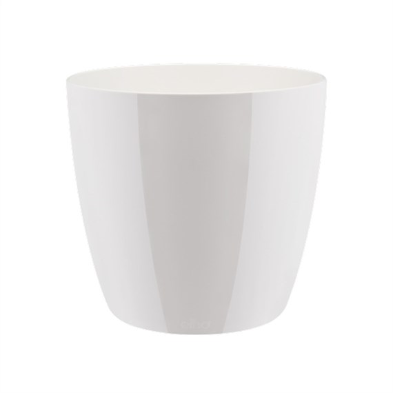 Elho Brussels Diamond Round Plant Pot - 18cm - White (8141761815000)