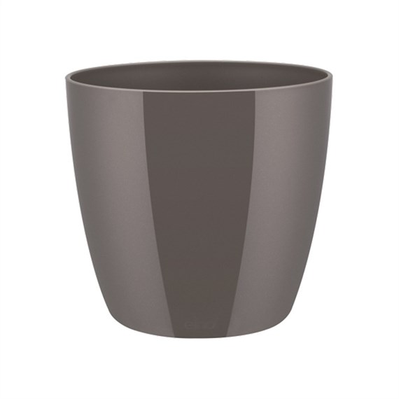Elho Brussels Diamond Round Plant Pot - 25cm - Oyster Pearl (8142362540500)