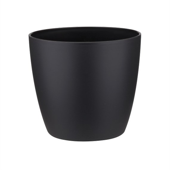 Elho Brussels Round Mini Plant Pot - 10.5cm - Living Black (5641021143300)