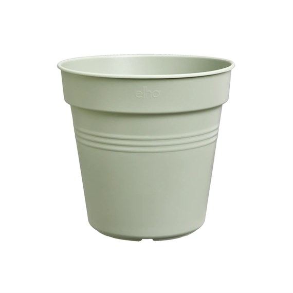 Elho Green Basics Growpot 13cm Plant Pot Stone Green (6811211336700)