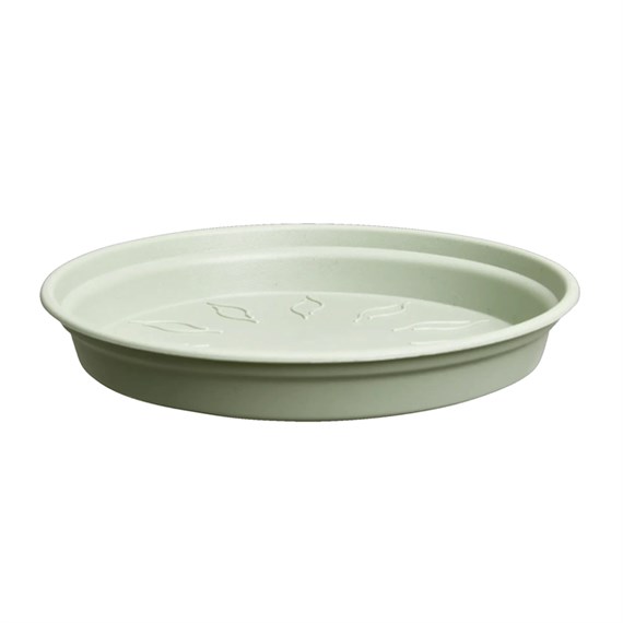 Elho Green Basics Plant Pot Saucer 14cm Stone Green (6990221436700)