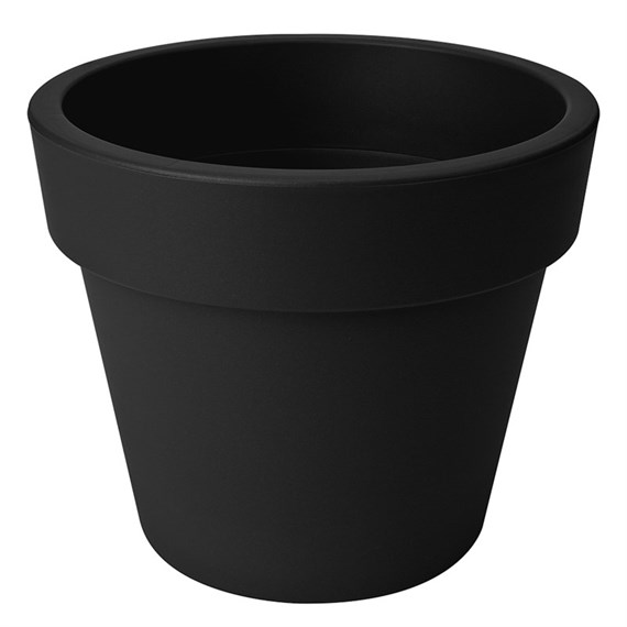 Elho Green Basics Top Planter 23cm Plant Pot - Living Black (7611902343300)
