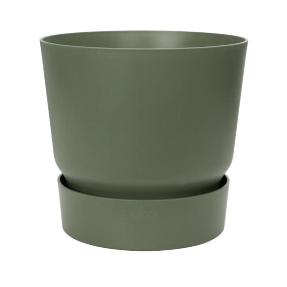 Elho Greenville Round 14cm Leaf Green Plant Pot (3031301436000)