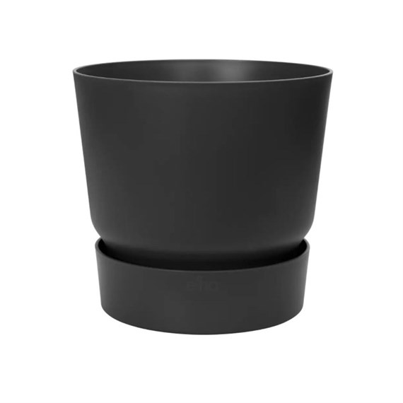 Elho Greenville Round 14cm Living Black Plant Pot (3031301443300)