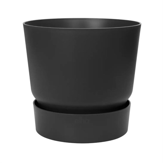 Elho Greenville Round 16cm Living Black Plant Pot (3041501643300)