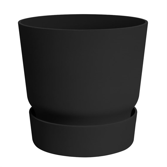 Elho Greenville Round Plant Pot 25cm - Living Black (462262443300)