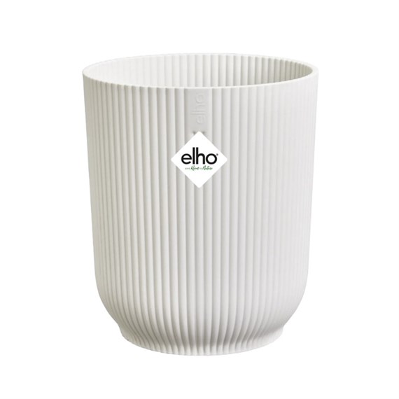 Elho Vibes Fold Orchid High 12.5cm Silky White Plant Pot (2781501345100)