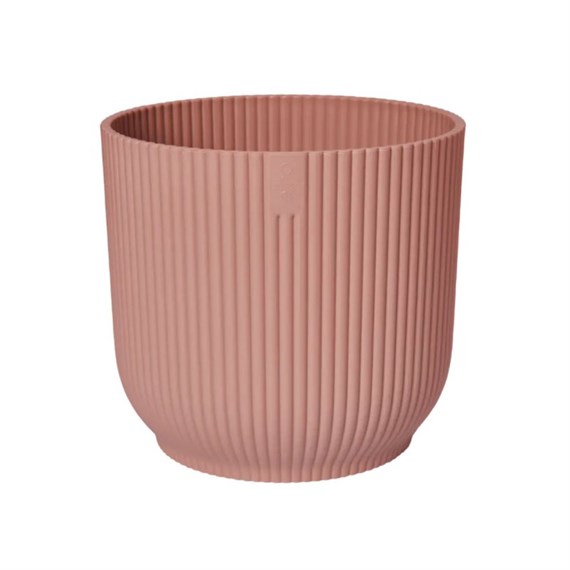 Elho Vibes Fold Round 16cm Delicate Pink Plant Pot (2541501618100)