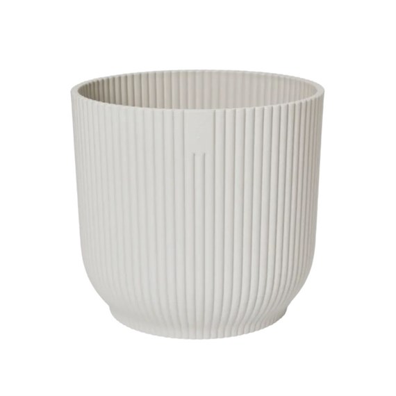 Elho Vibes Fold Round 18cm Silky White Plant Pot (2641701845100)