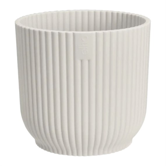 Elho Vibes Fold Round Mini 9cm Silky White Plant Pot (2828700945100)