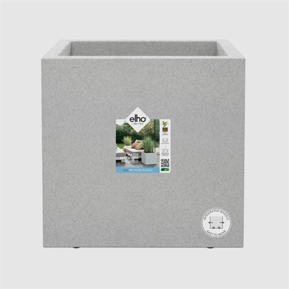 Elho Vivo Next 30cm Square Plant Pot Living Concrete (1622930043100)