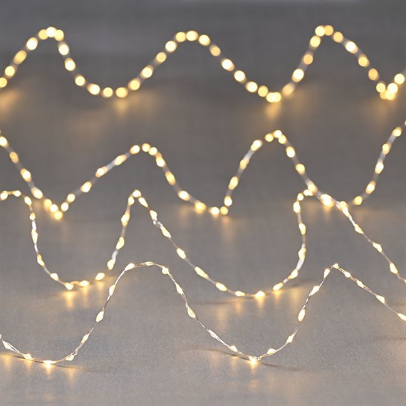 Festive 189 Compact Dewdrop Christmas String Lights - Warm White (P055023)