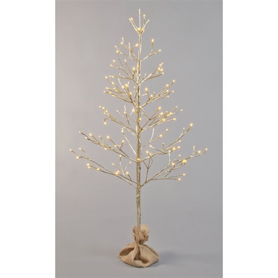 Festive 3ft (90cm) Champagne Twig Christmas Tree With Trad Warm White LED (P031061)