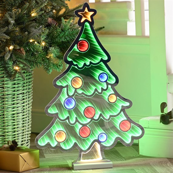 Festive 60cm Infinity Light Up Christmas Tree Decoration (P050377)