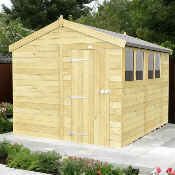Flat Pack Apex Wooden Garden Shed Direct Dispatch