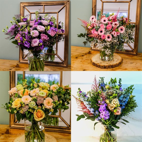 Florists Choice Pastel Floral Hand Tied Bouquet