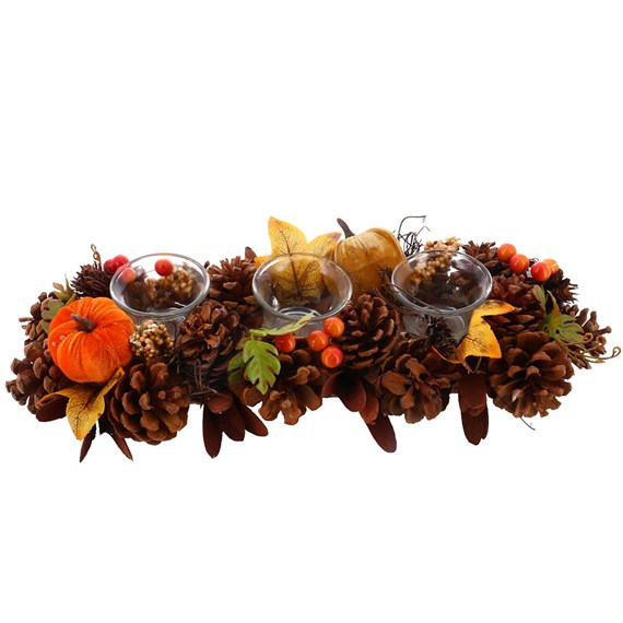 Fountasia Autumn Triple Candle Holder Table Decoration (424188)