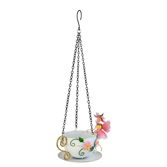 Fountasia Fairy Hanging Teacup Bird Feeder - Cherry Blossom (390111)