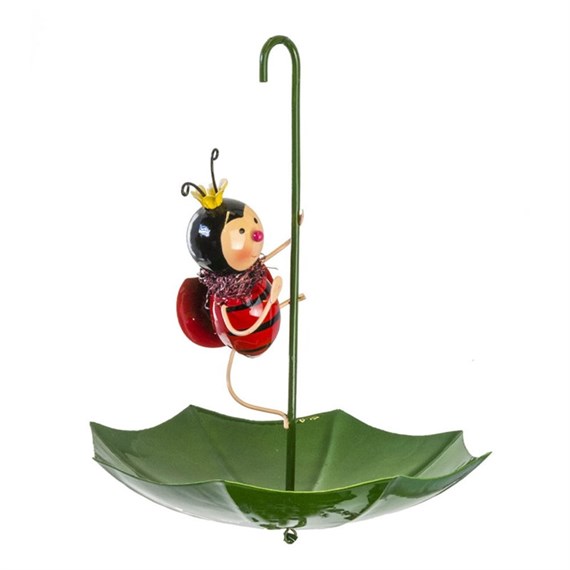 Fountasia Ladybird Umbrella Luvlies Hanging Bird Feeder (93942)