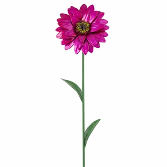 Fountasia Metal - Gerbera Pink Flower Stake - Mini (52324)